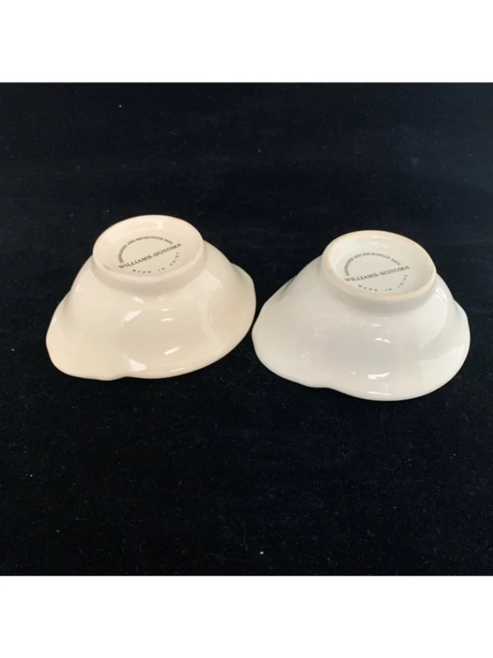 Williams Sonoma Onion Dipping Bowls Set of 2 Condiment Sauce Serving Dishes